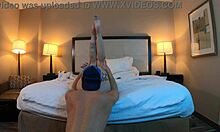 Eating petite 18+ woman's shaved pussy