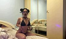 Cute schoolgirl escapes class to do live cam show part one