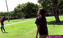 Footballer Teen Bffs Get Fucked By Trainer After Workout