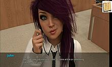 shauna relaxes in college with her teacher, exploring some amateur hentai in 3d