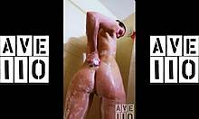 i groped my petite 18+ tits in the shower solo