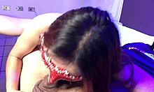 Watch his big cock palpitate as I finger his ass, then he cums in my mouth and I swallow it all