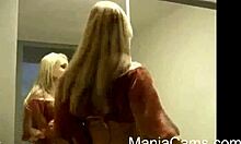 hd webcam striptease with two blondes and big boobs