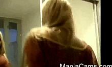 hd webcam striptease with two blondes and big boobs