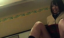 Japanese Teen Girl with Big Tits Gives Blowjob