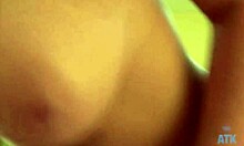 Brooke wilde, hot blonde with huge natural tits, jacked cock then rode on vacation