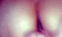 Mature brunette MILF inserts huge dildo into her wide gapping pussy.