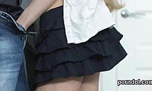 Young 18+ Natural Tits Girl Gets Teased And Gives Blowjob To Older Lecturer In Reality