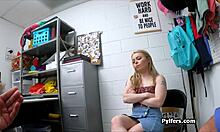Petite Blonde Spinner Gets Fucked Hard in Office Doggystyle After Panties Stolen