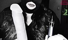 i'm fummin my dildo so hard it feels amazin but i keep droppin it on the floor and makin a mess with all the lube