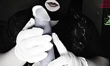 i'm fummin my dildo so hard it feels amazin but i keep droppin it on the floor and makin a mess with all the lube