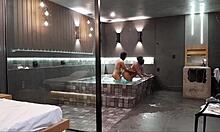 Wild Bathtub Sex! Brunette Can't Handle Big Cock!