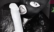 i'm fummin my dildo so hard it feels amazin but i keep droppin it on the floor and makin a mess with all the lube