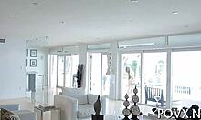 Young legal teen 18+ gets rough fucking and cock sucking in POV hardcore sex