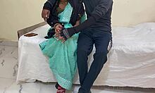 Sexy brunette rides in bedroom with horny amateur couple