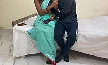 Sexy brunette rides in bedroom with horny amateur couple