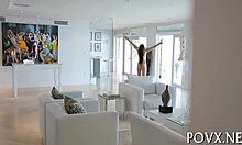 Young legal teen 18+ gets rough fucking and cock sucking in POV hardcore sex