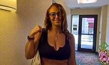 Giving Jackthestacked A Workout With Big Tits Blowjob And Doggystyle Fucking On His Big Cock