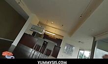 Yummysis - Desperate teen stepsis begs stepbro for silence with wild sex