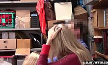 Blonde babe sucks cock with intense passion