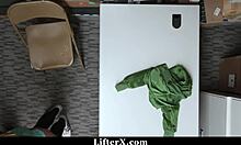 Shoplifter Teen 18+ Strips For Mall Guards In Garage