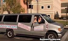 The fleshy provisory of the group masturbation and oral action