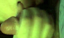 Redhead amateur performs ball sucking and licking.