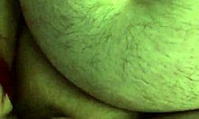 Redhead amateur performs ball sucking and licking.