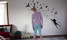 Natural tits and hairless pussy in homemade video