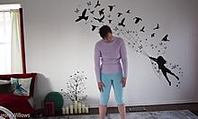 Natural tits and hairless pussy in homemade video