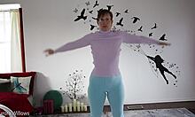 Natural tits and hairless pussy in homemade video