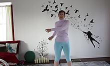 Natural tits and hairless pussy in homemade video