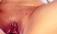 Brunette housewife dances, warms up, masturbates to squirting orgasm