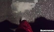 Brazilian babe fucked without condom in rio street house