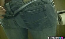 Jenny gives blowjob and gets fucked hard closeup