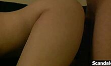 Jenny gives blowjob and gets fucked hard closeup