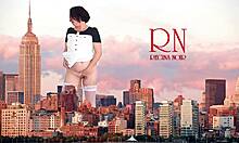 can you believe this giant lady with no panties strutting in the city? she's huge like king kong!