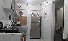 Horny Ebony Wife Gets Surprised With Anal Fucking At Home!