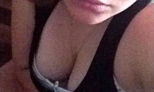 I suck on that sexy white teen's small tits passionately