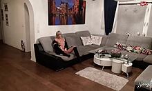 Schnuggie91 Teases With Blowjob Then Bent Over For Doggystyle Cumshot