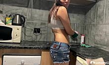 roommate lets me fuck her in dorm after breakup teasing