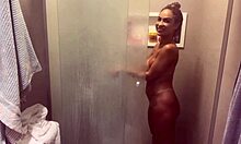 sexy latina goddess enjoys anal under shower