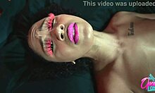 thelovelyluna playfully fingers her shaved pussy and small tits