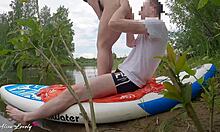 Outdoor River Trip Turns into Doggystyle Amateur Fuck by the Water