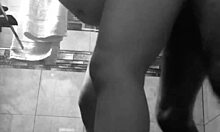 Latina Couple Quick Fuck In Bathroom