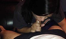 brunette teen gets facial after blowjob 😍