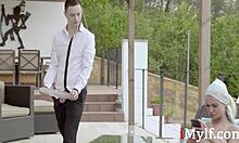 Hey, this young waiter totally gets what a milf like Cherry Kiss craves!