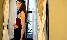 Tgirls xxx presents ava holt masturbating her small tits