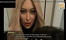 brunette girlfriend discovers john's secret in anime hentai cartoon.