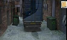 brunette girlfriend discovers john's secret in anime hentai cartoon.